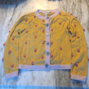 Matilda Jane mustard Pom Pom cardigan size 8
